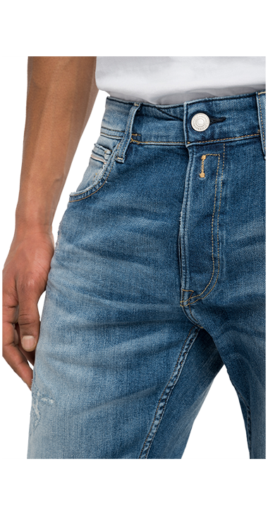 573 BIO 10.5 OZ スーパーストレッチストレートデニムパンツ GROVER 詳細画像